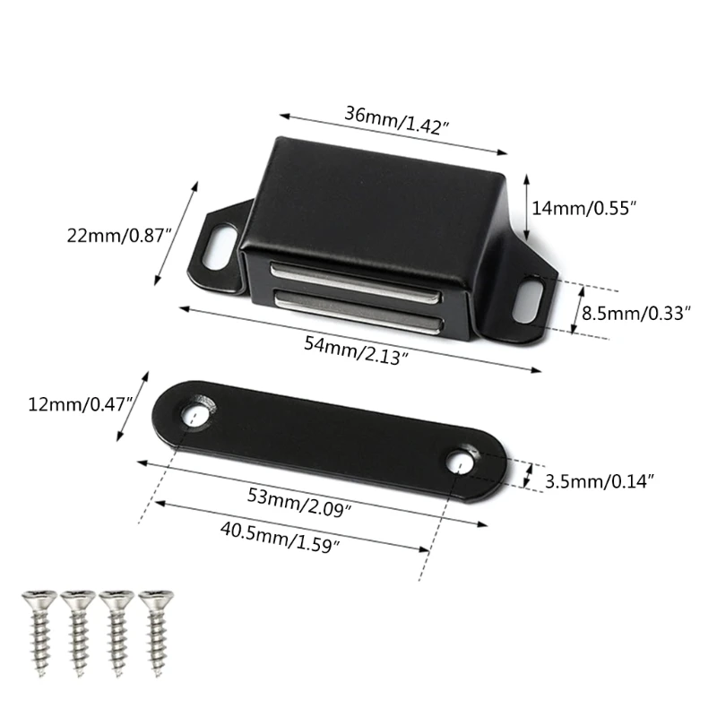 4pcs/set Cabinet Magnetic Catch Magnetic Door Catch Adhesive Strong Cabinet Door Magnet Latches Latches