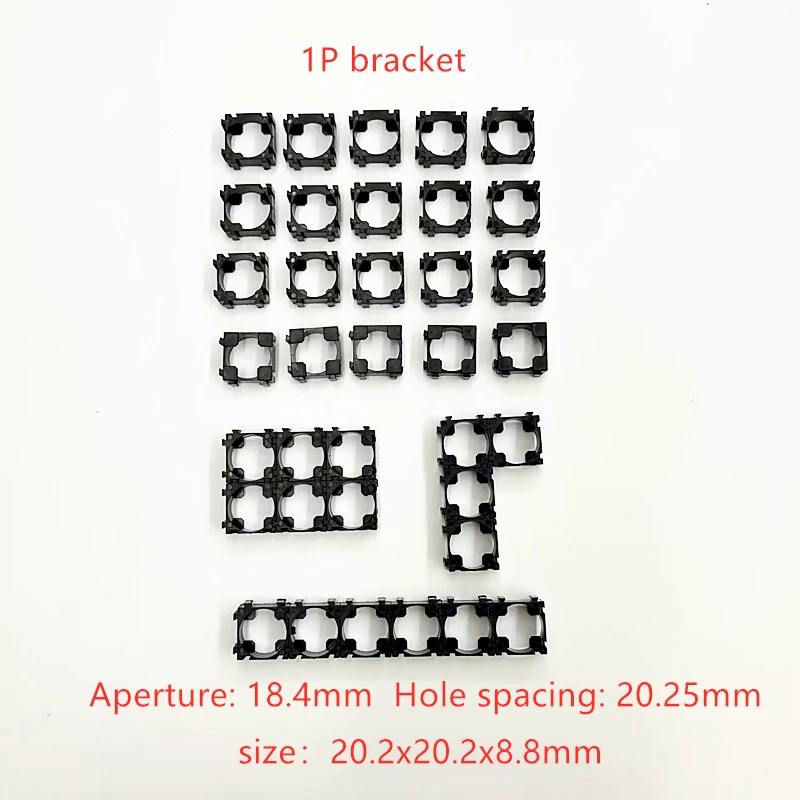 18650 Battery Holder 10/20/50/100PCS Safety Anti Vibration Holder Bracket Li-ion Cell Cylindrical Plastic Case