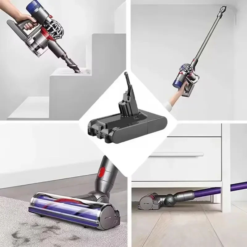 2025年新型 21.6V 12800mAh リチウムイオン電池 Dyson V6 バッテリー