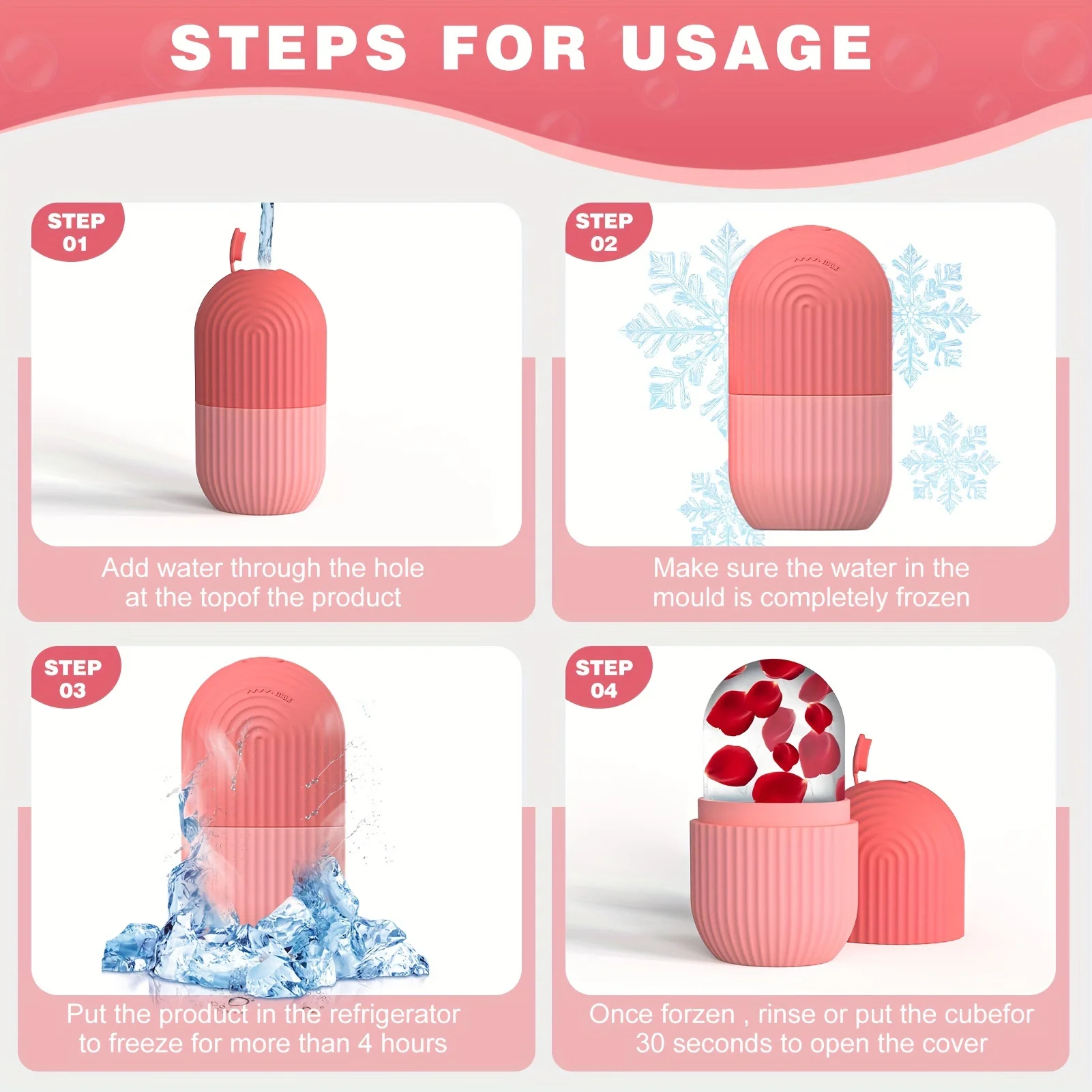 Silicone Ice Cube Trays Beauty Lifting Ice Ball Face Massager Contouring Eye Roller Facial Treatment Reduce Acne Skin Care Tool