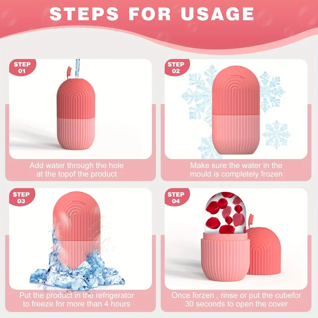 Silicone Ice Cube Trays Beauty Lifting Ice Ball Face Massager Contouring Eye Roller Facial Treatment Reduce Acne Skin Care Tool 5