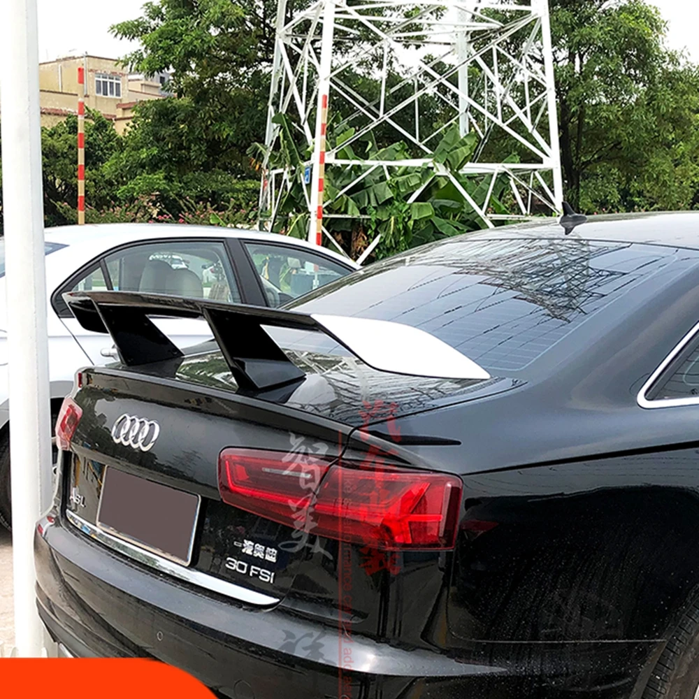 

Высококачественный задний спойлер из АБС-пластика Неокрашенный для Audi A6 2009-2016 крышка багажника автомобильный Стайлинг