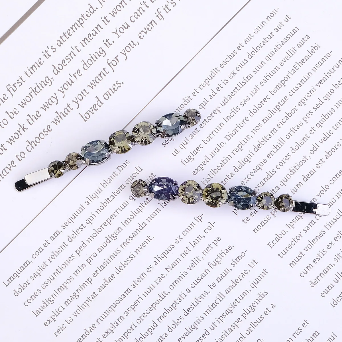 Crystal Jewelry Hair Clips ins Advanced Sense Of Rhinestone A Word Clip Fashion Simple Diamond Hair Accessories For Women hair accessories