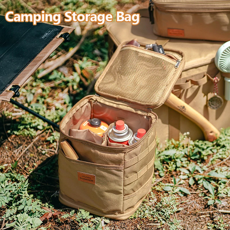 

Outdoor Camping Storage Bag Large Capacity Durable/Waterproof Travel Bags Gas Tank Storage Bag Picnic Cookware Utensils Kit Case