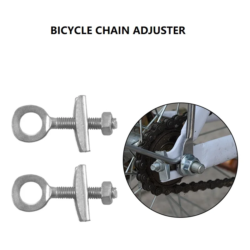 

2PCS Fixed Gear Bicycle Chain Adjust Bolt 35mm 1 Speed Commuting Bike Chain Tensioner Pull Tight Screw Bolts