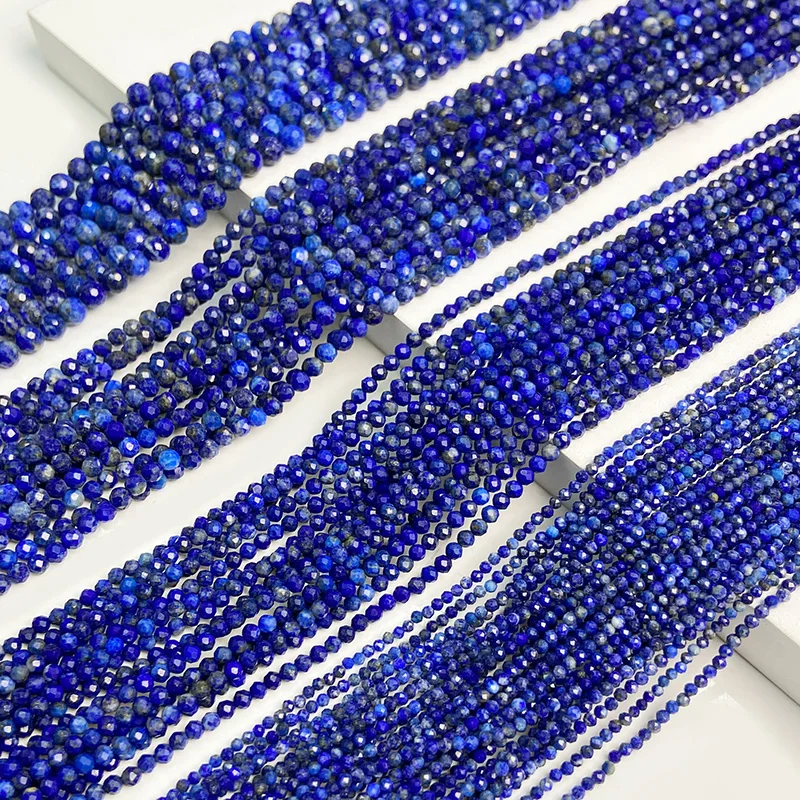 Natural100% Blue Lapis Lazuli Stone Beads Loose Rondelle Small Beads For  Jewelry Making Diy Needlework Bracelet Necklace 2/3/4mm - AliExpress