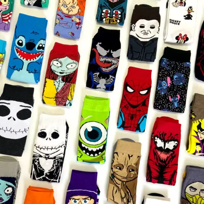 1 Pair Anime Men Socks Long Socks Men's Knee-High Couples cosplay Personality Hip Hop Harajuku Funny For Women