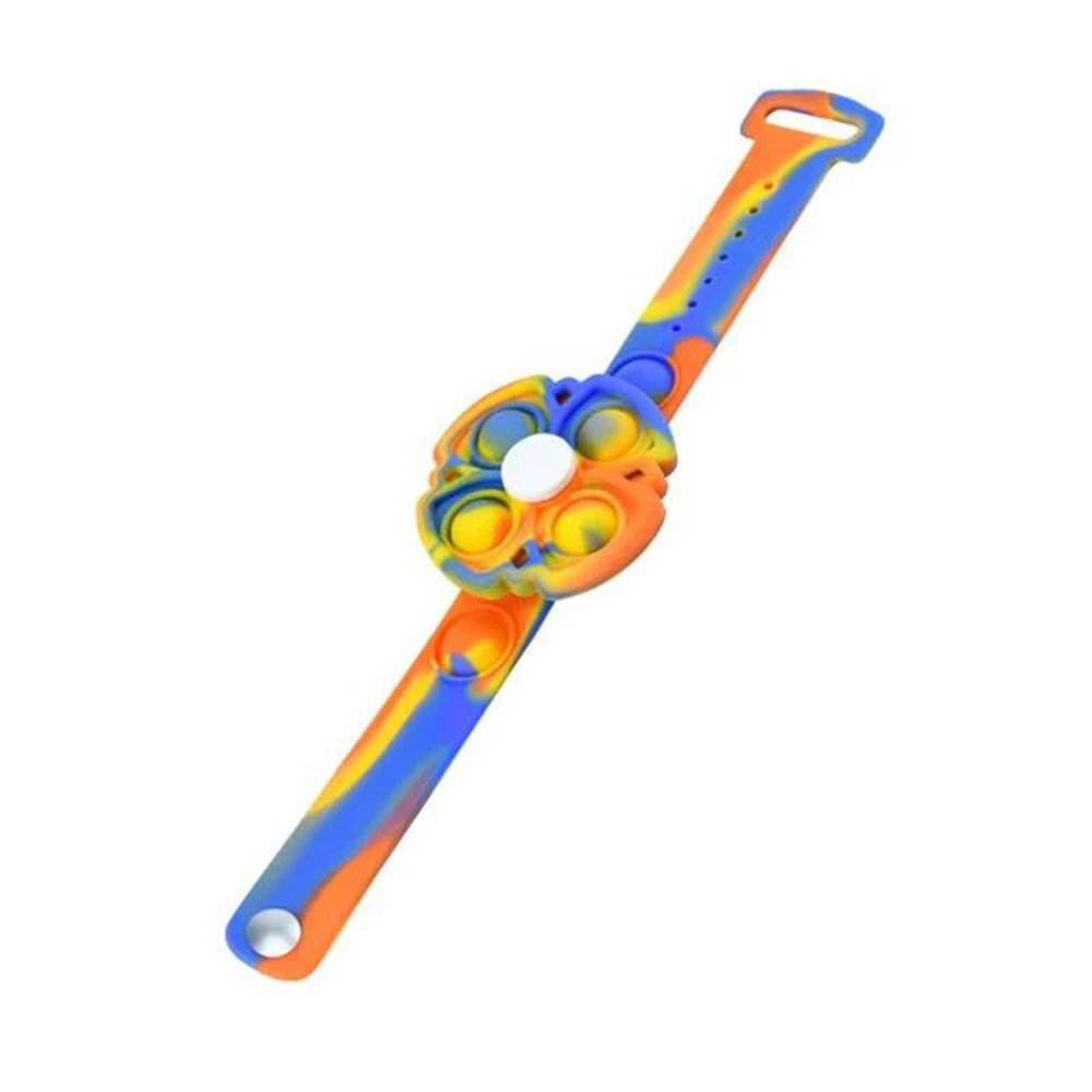 

Bubbles Bracelet Wristband Sensory Push Bubble Pop Fidget Toys Sensory Ring Bracelets Puzzle Press Finger For Children Gifts
