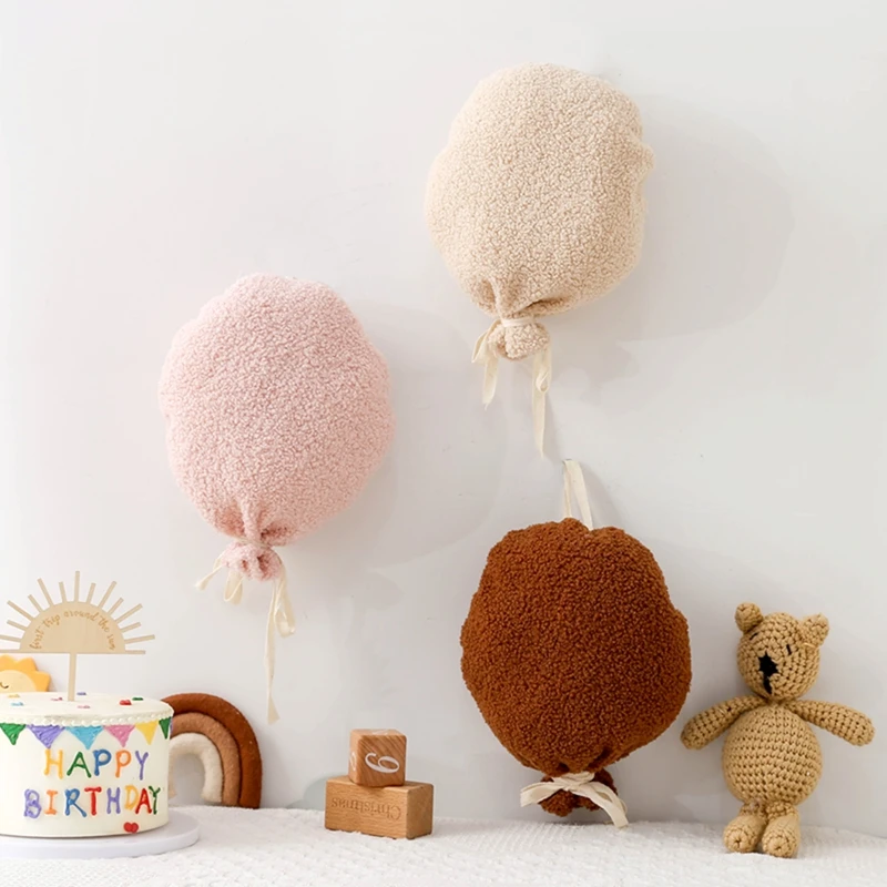 Baby Teddy Velvet Balloon Photography Accessories Newborn Soothing Pillow Nordic Babys Room Wall Hanging Ornaments Decorations 1