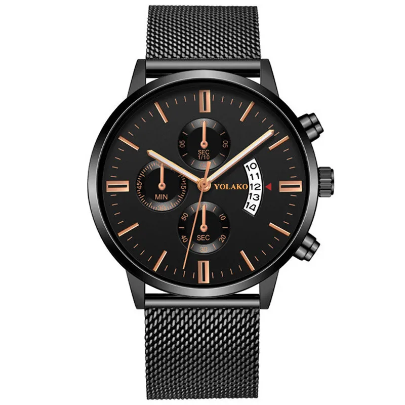 New Arrival Watch for Men Temperament Ultra-thin Mesh Belt Men's Watch High-end Business Round Luminous Relojes Para Hombre 