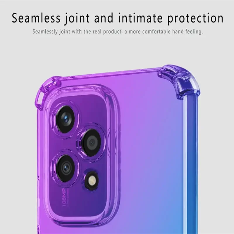Shockproof Gradient TPU Transparent Protective Case