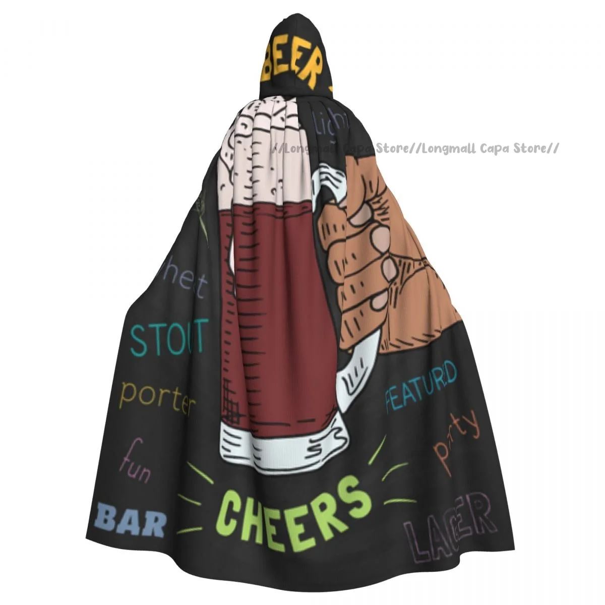 

Cosplay Medieval Costumes Cheers Chalkboard Hooded Cloak Capes Long Robes Jackets Coat Carnival