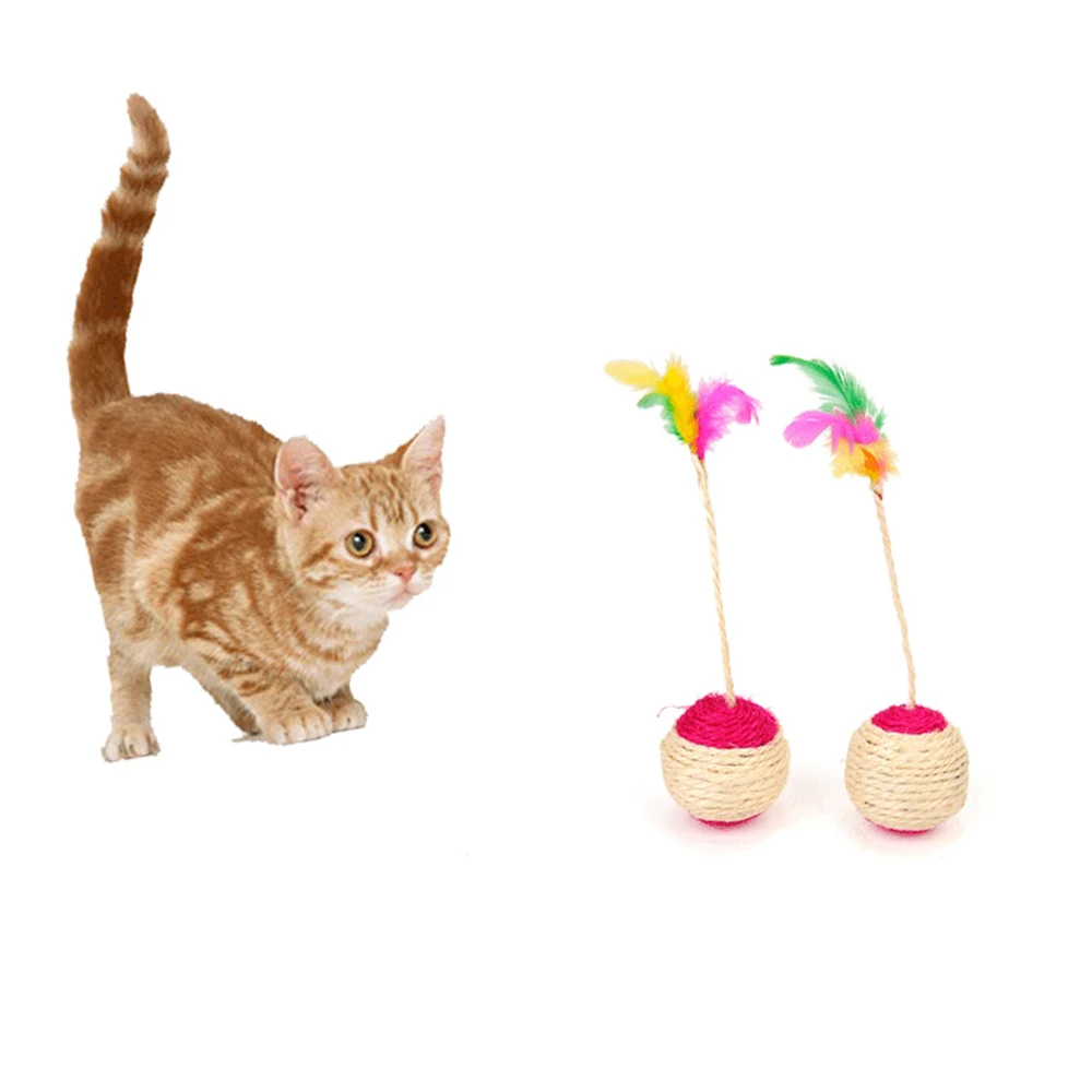 Feather Sisal Cat Ball 4