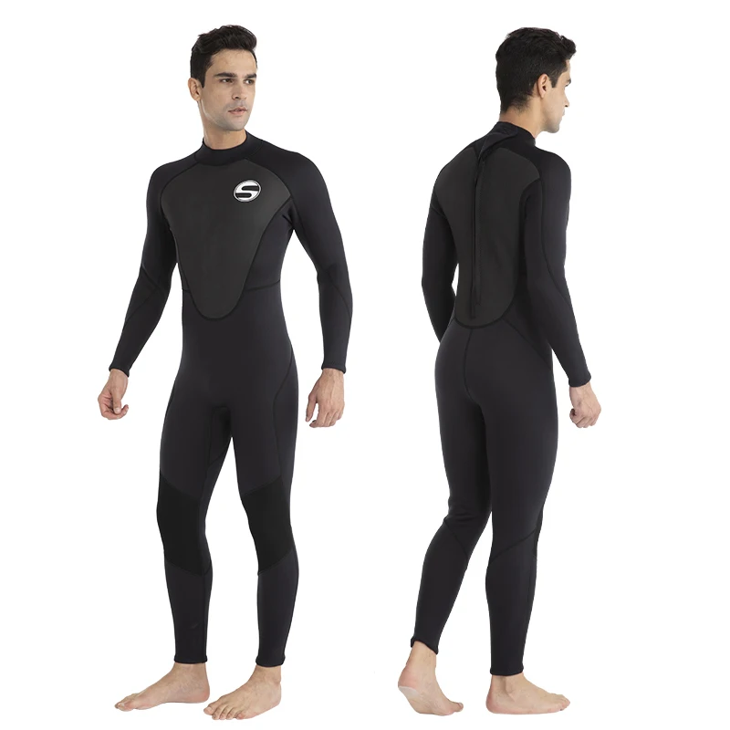 

Men's 3mm Neoprene Wetsuit New Style One-Piece Diving Suit Warm Sunscreen Snorkeling Surfing Swimming Boating Paddling Suit