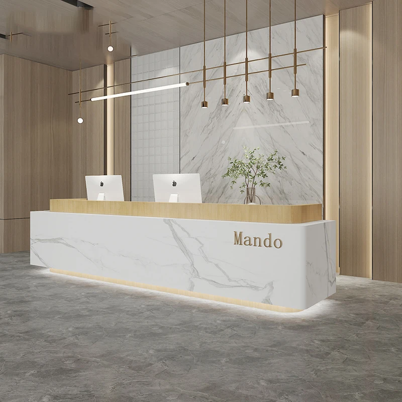 Counter Reception Desks Standing Supermarket Cashier Table Hair Salon Coffee Business Light Luxury Comptoir Magasin Furniture стул regent light coffee