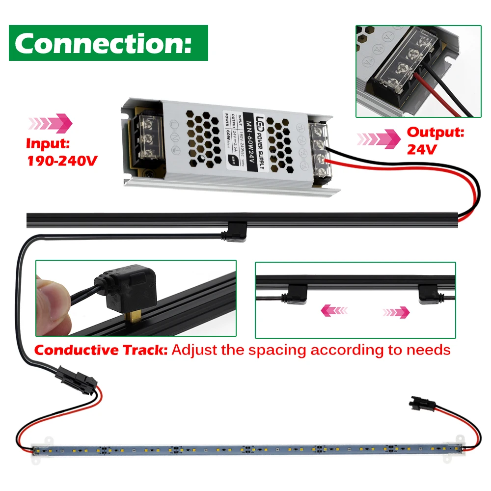 LED Grow Bar Light Set 24V 7W Plant Light Tubes Full Spectrum Phytolamp for Indoor Flower Seeds Greenhouse Tent Fitolamp