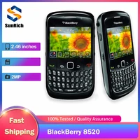 Original Blackberry Curve 8520 2G Mobile Phone 2.46'' 2.0MP QWERTY Keyboard WiFi Bluetooth 512MHz BlackBerry-OS SmartPhone 1