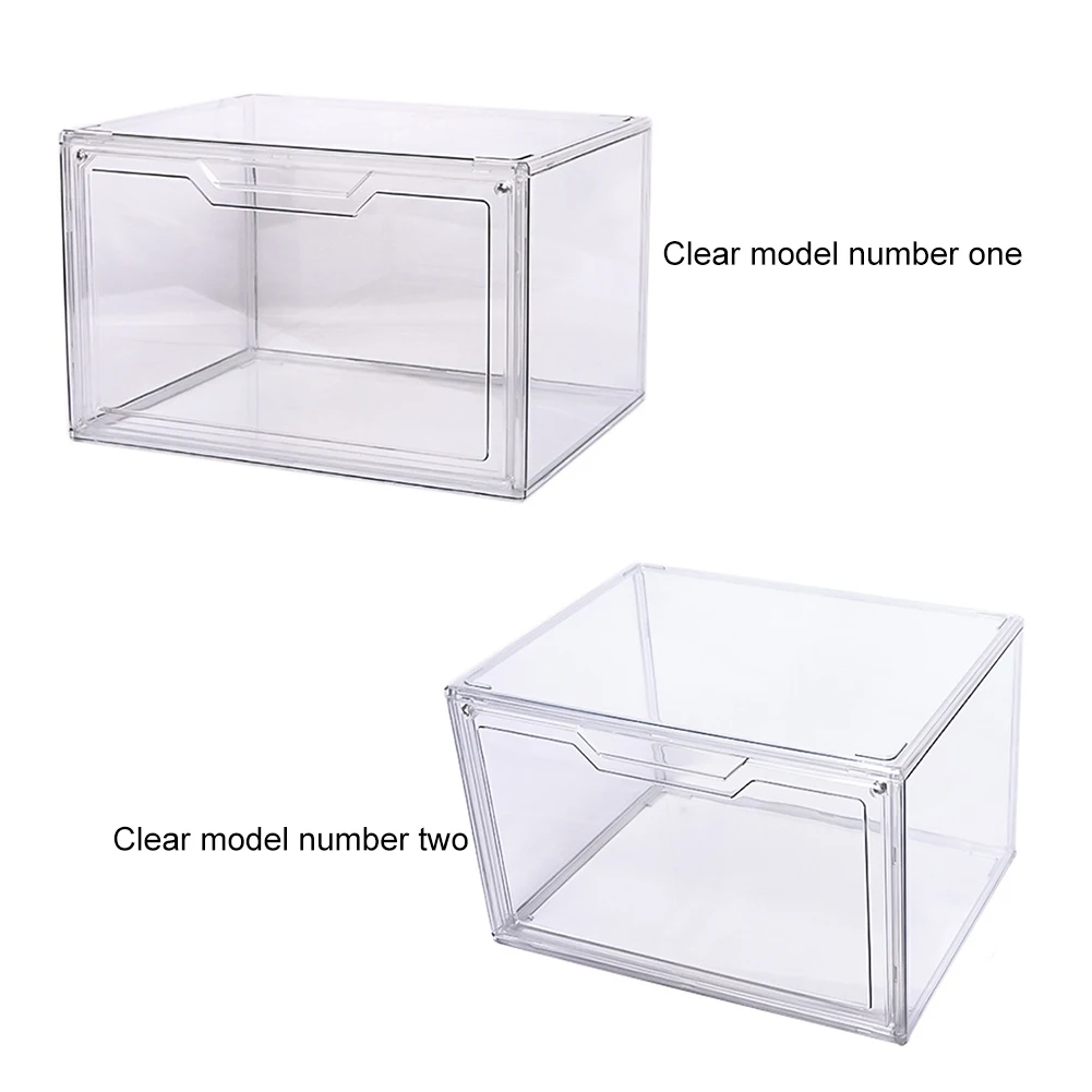 Acrylic Transparent Shoe Box Clear Shoe Organizer with Lid Plastic Shoe Storage Box Stackable for Boots Sneakers Shoes 5