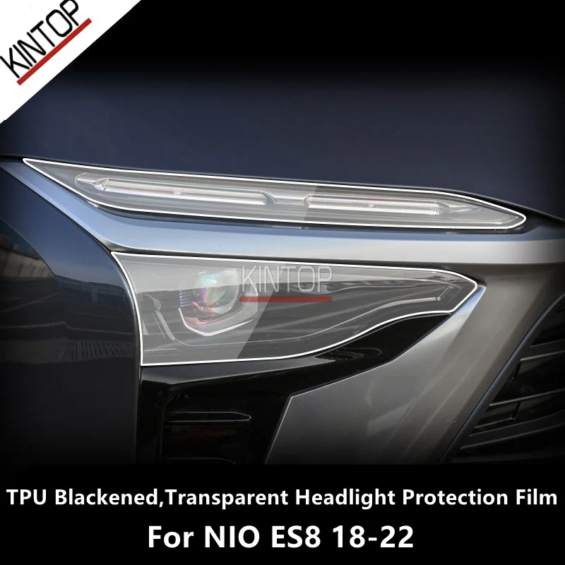 

For NIO ES8 18-22 TPU Blackened,Transparent Headlight Protective Film, Headlight Protection, Film Modification