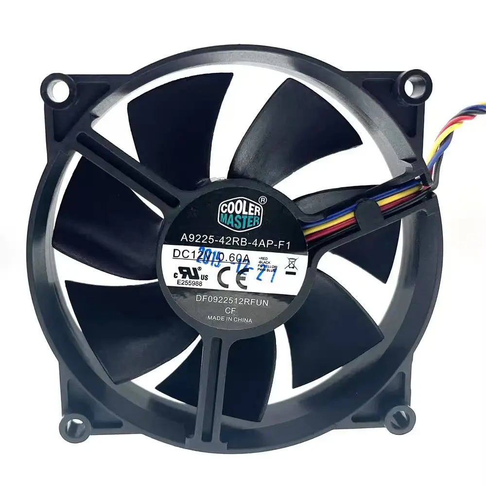 A9225-42RB-4AP-F1 DF0922512RFUN CPU 히트싱크 쿨러 PWM 냉각 팬, 92X92X25mm 92mm 90mm 12V 0.60A 3800RPM 고속