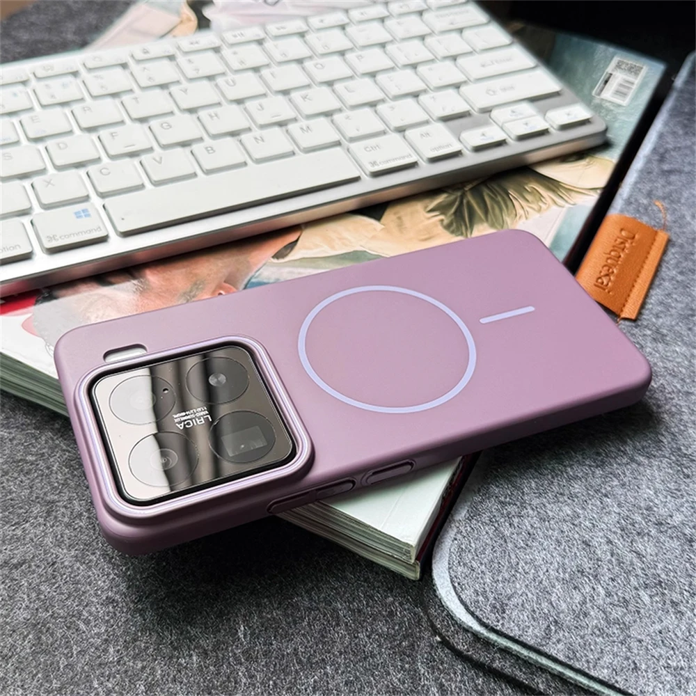 Ultra Thin Solid Color Matte Hard PC Case with Slim Magnetic Wireless Charging Cover