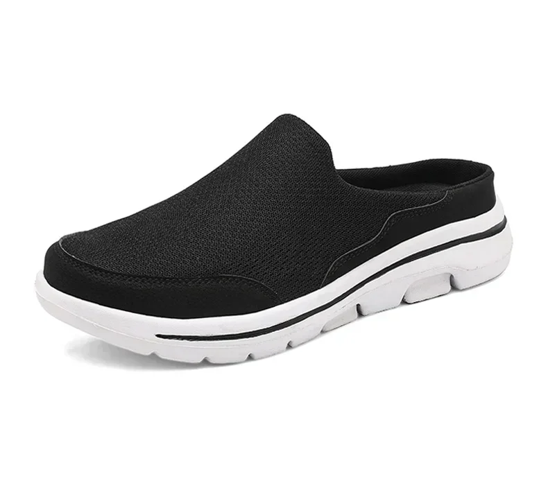 Men'S Loafers Slip-Ons Walking Shoes Sneakers Slippers Trend Baotou Shoes Summer Breathable Casual Half Slip-On Shoes