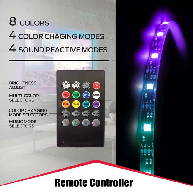 Rgb Led Lights Sound Music Control  Rgb Led Strip Sound Control Light - Led  Strip - Aliexpress