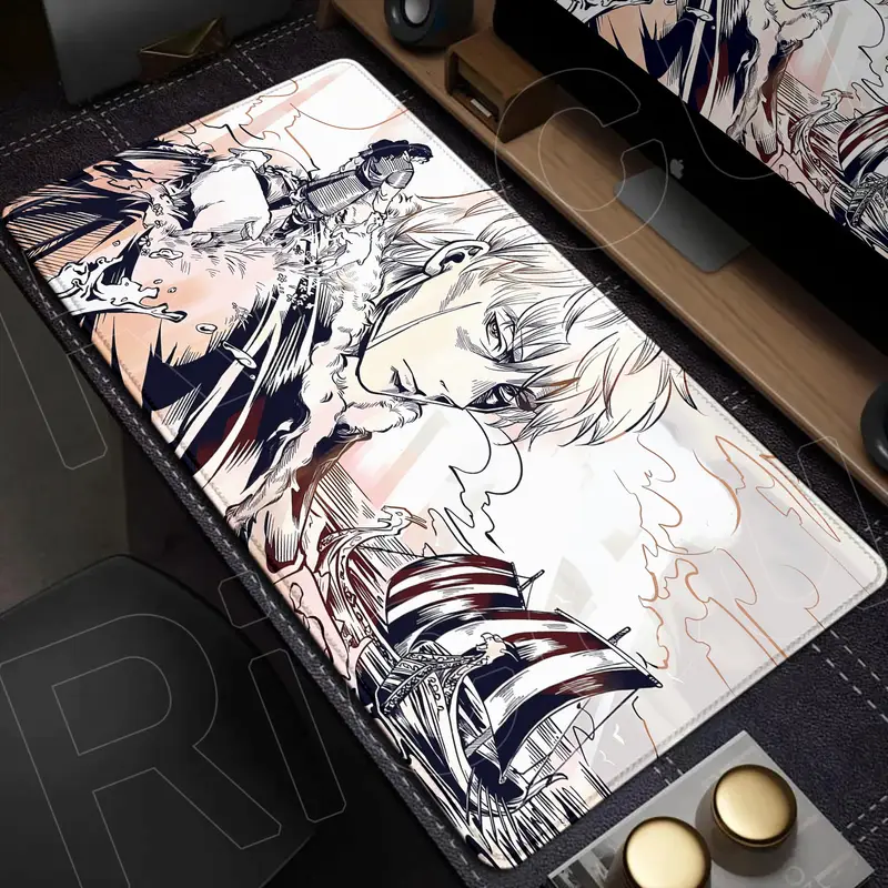 XXL Large Mousepad Vinland Saga 90x40CM Mouse Pad E-sports Gaming Keyboard Protector PC Accessories HD Computer carpet Desk Mat - Image 7