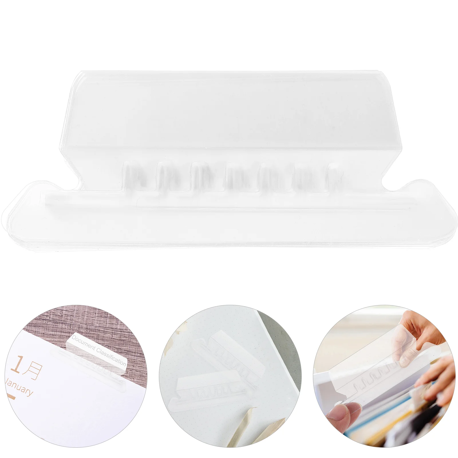 100 Pcs Folder Label Clip Tabs for Hanging Folders Work Fast File Labels Removable