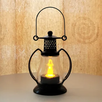 새로운 LED 레트로 말 램프 등유 램프, 촛불 흔들리는 빛 향수 촬영 소품 바 레스토랑 분위기 램프 장식