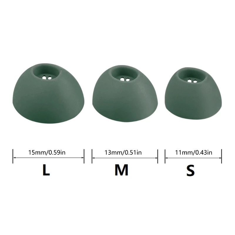 Comfortable Silicone Ear Tips - Replacement Earplugs in 3 Sizes (Small, Medium, Large) - Set of 3 Pairs