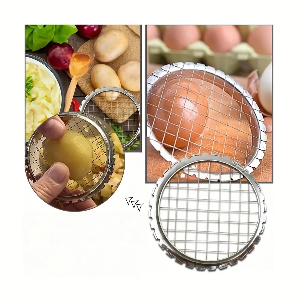 Round Grid Cutter Slicer for Eggs Mushrooms Vegetables