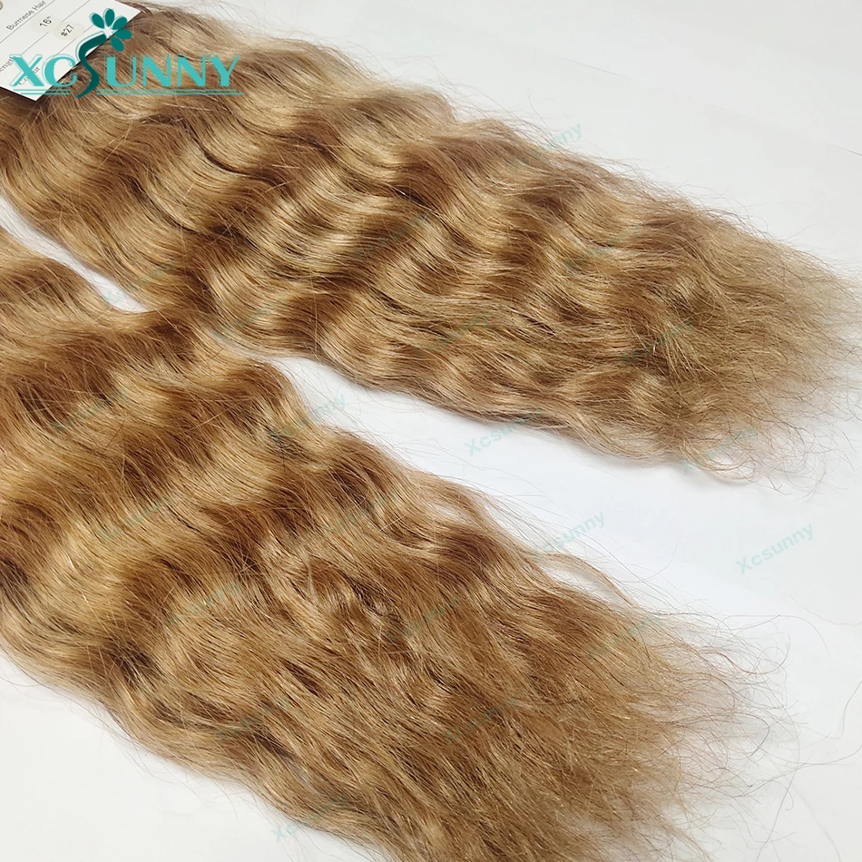 Bulk Human Hair For Braiding Blonde Color 27 and 30 Wet And Wavy Curly Human Braiding Hair Bundles No Weft Extensions 4