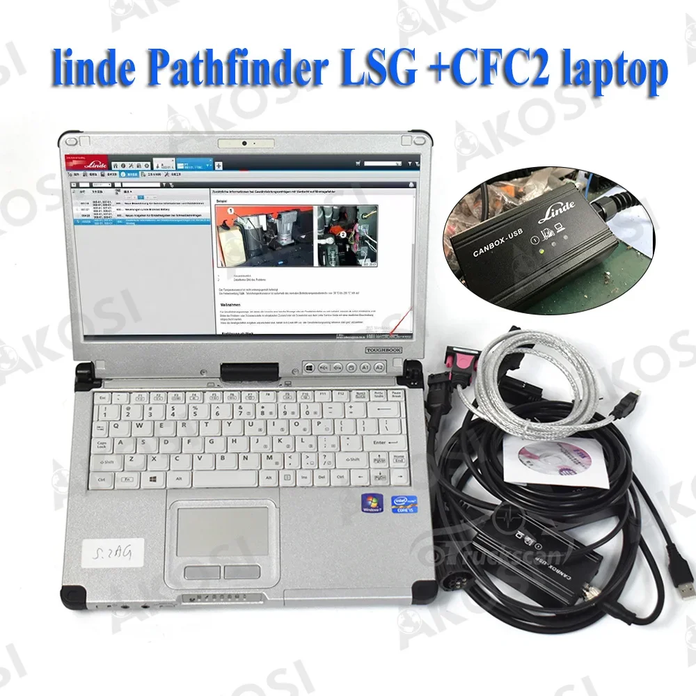 

CFC2 ноутбук вилочный погрузчик диагностический инструмент для Linde Canbox Doctor Linde Pathfinder программное обеспечение