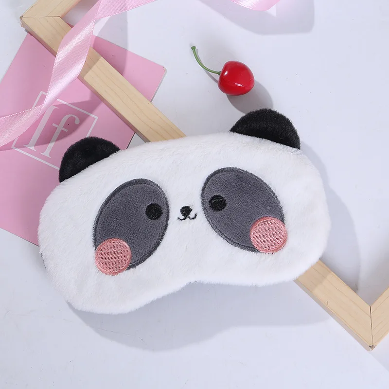 1pc Sleeping Mask Sleeping Blindfold Soft Plush Eye Masks Cute Cat Eye Cover Plush Mask Eyepatch Nap Health Eye Cover 6