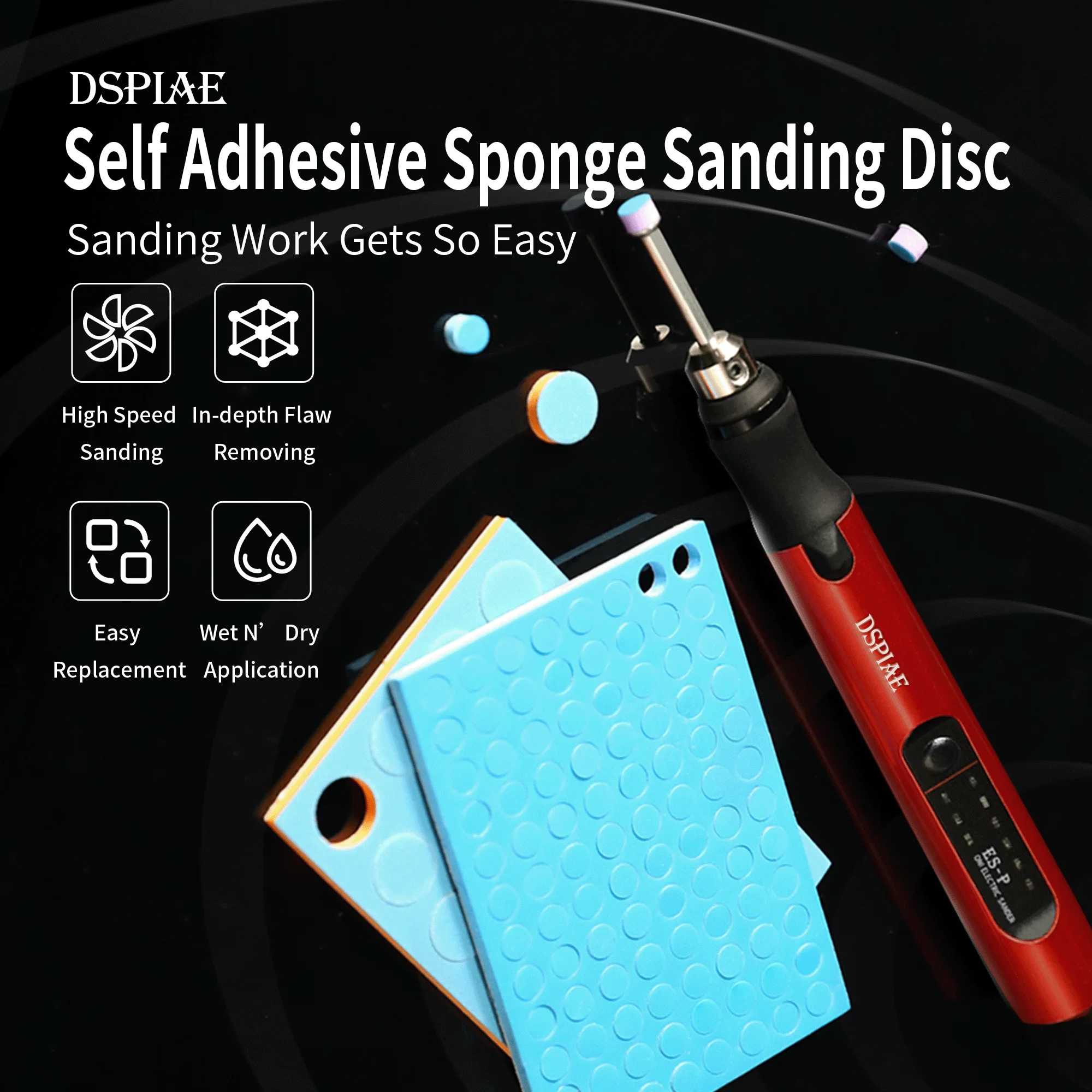 

DSPIAE SS-C01 Self Adhesive Sponge Sanding Disc Military Model Making Tool Assembly Remodeling Gundam Hobby DIY