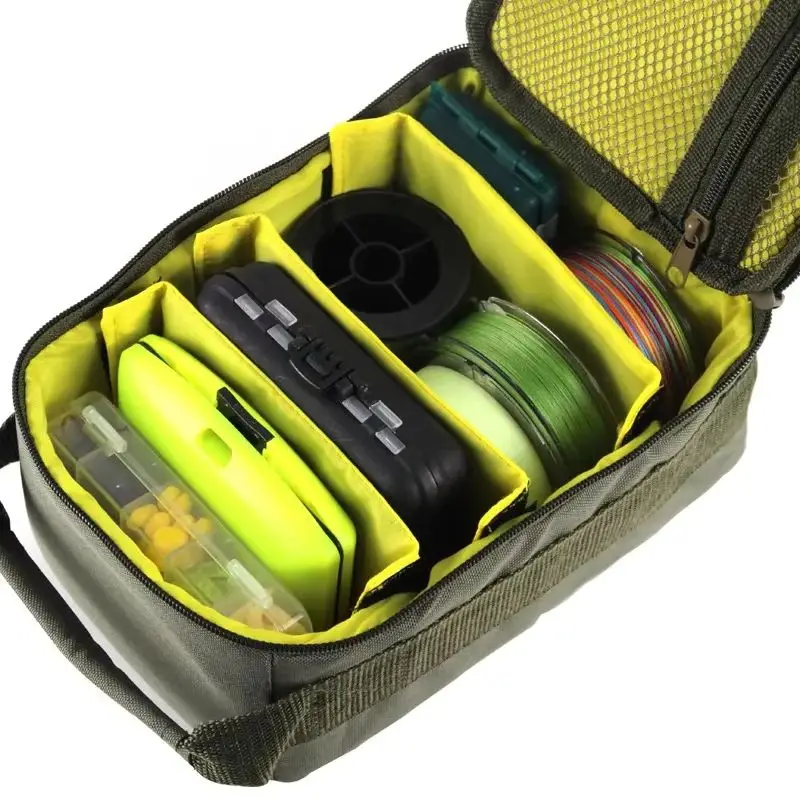 Waterproof Fishing Tackle Bag with 3 Adjustable Dividers