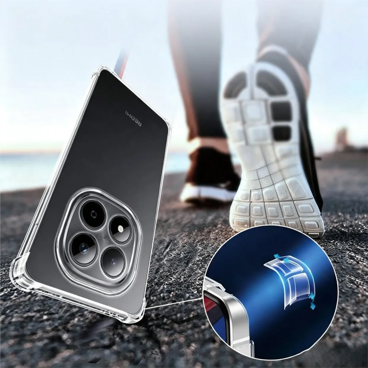 Durable Transparent Shockproof Phone Case - Thick Clear Protective Soft Cover