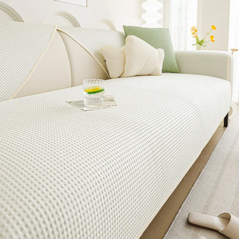 1PC Ice Silk Sofa Pad 3people for Living Room Summer Cooling Sofa Seat Cover Non-slip Breathable Pets Couch Slipcovers 여름쇼파패드