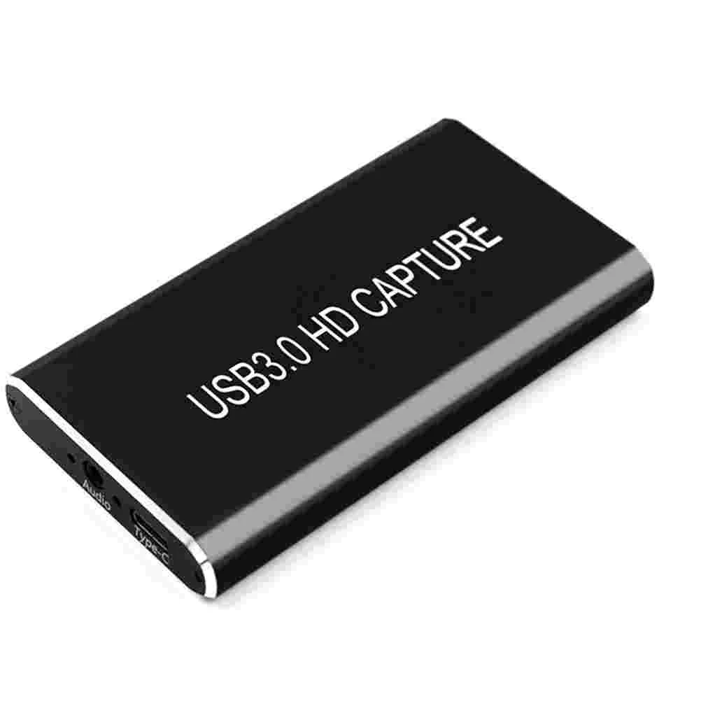 1Pc USB 30 Full Capture to USB Adapter Converter Audio Game Capture Video Recording Box (Black) capture card