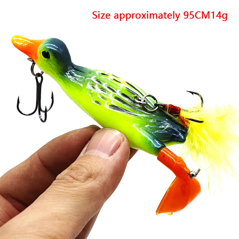 59mm 14g schwimmende 3d Selbstmord Ente Angel köder für Bass Hecht lebensechte Köder Whopper Wobbler Pesca