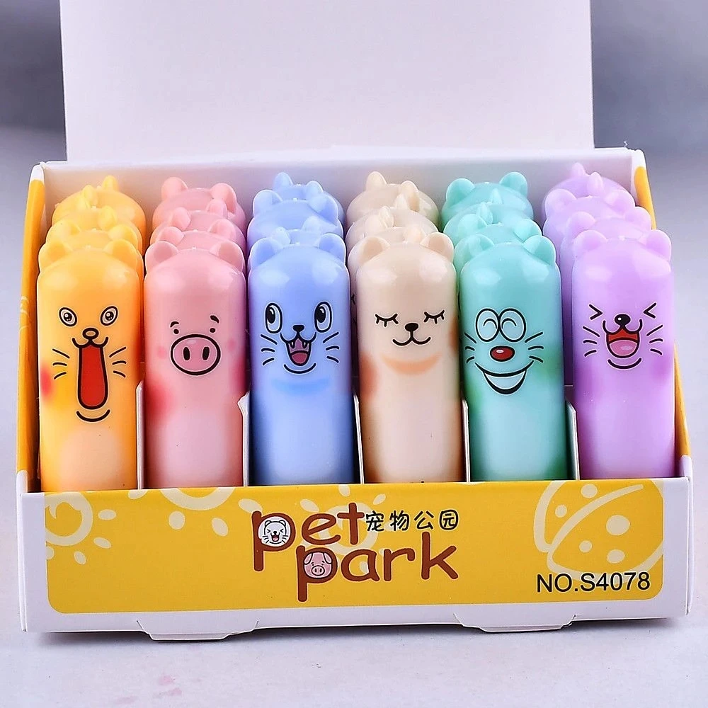 24pcs/lot Moisturizing Fruit Flavor Colourless Cartoon Lip Balm Natural Plant Lip Gloss Fruit Embellish lipstick Makeup Tools 2