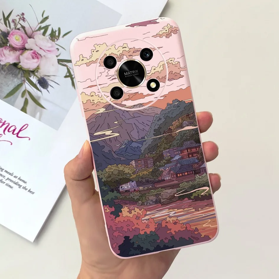 Popular Flower Love Heart Soft TPU Back Protective Case