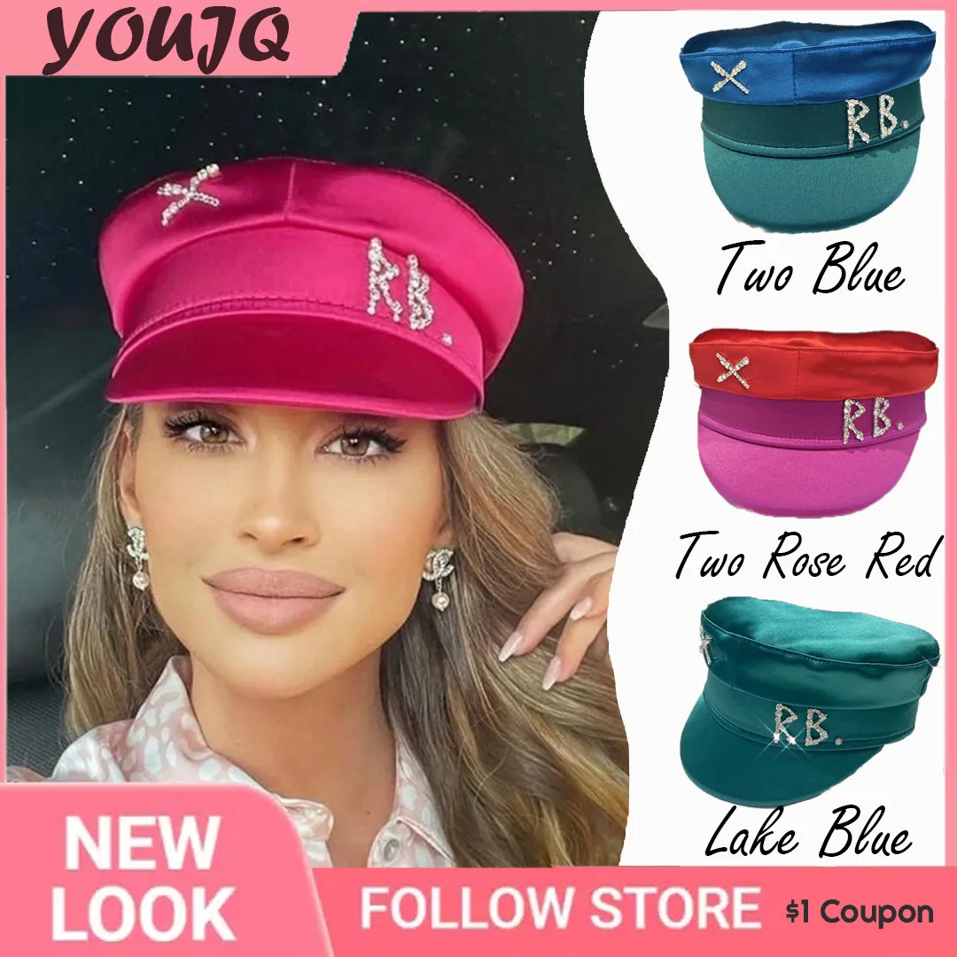 

INS New Products Designer Spring Summer Hats for Women Diamond Letters Multicolor Newsboy Hat Baker Boys Hat Shade Gorras Hombre