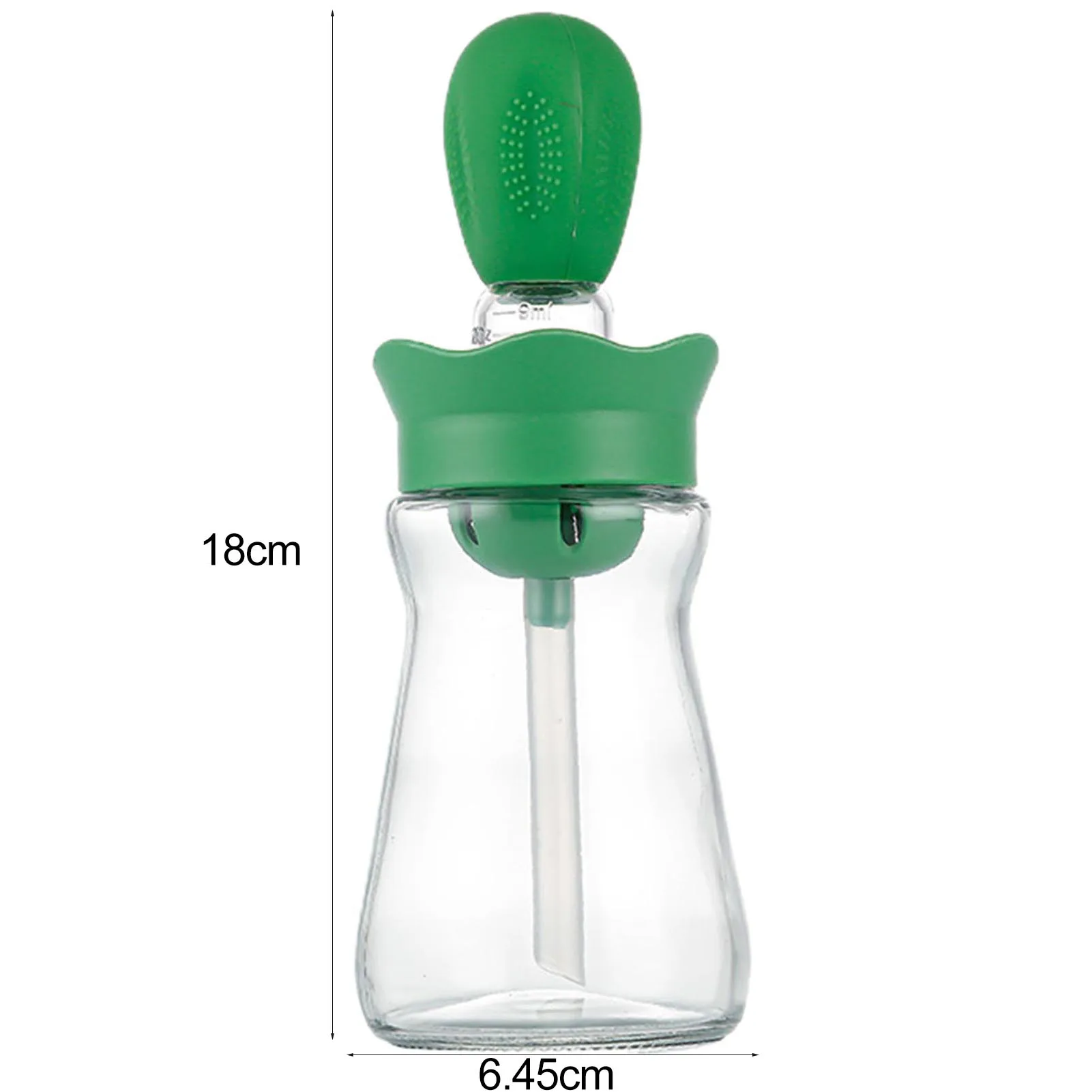 Oil Spray Bottle With Silicone Brush 2 In 1 Dropper Measuring Oil Dispenser Bottle For Kitchen Baking BBQ Grill Pastry Brushes