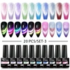 Mtssii 20pcs/set Gel Nail Polish 9D Reflective Glitter Cat Magnetic Gel Semi Permanent UV Gel Soak Off Nail Varnish 2