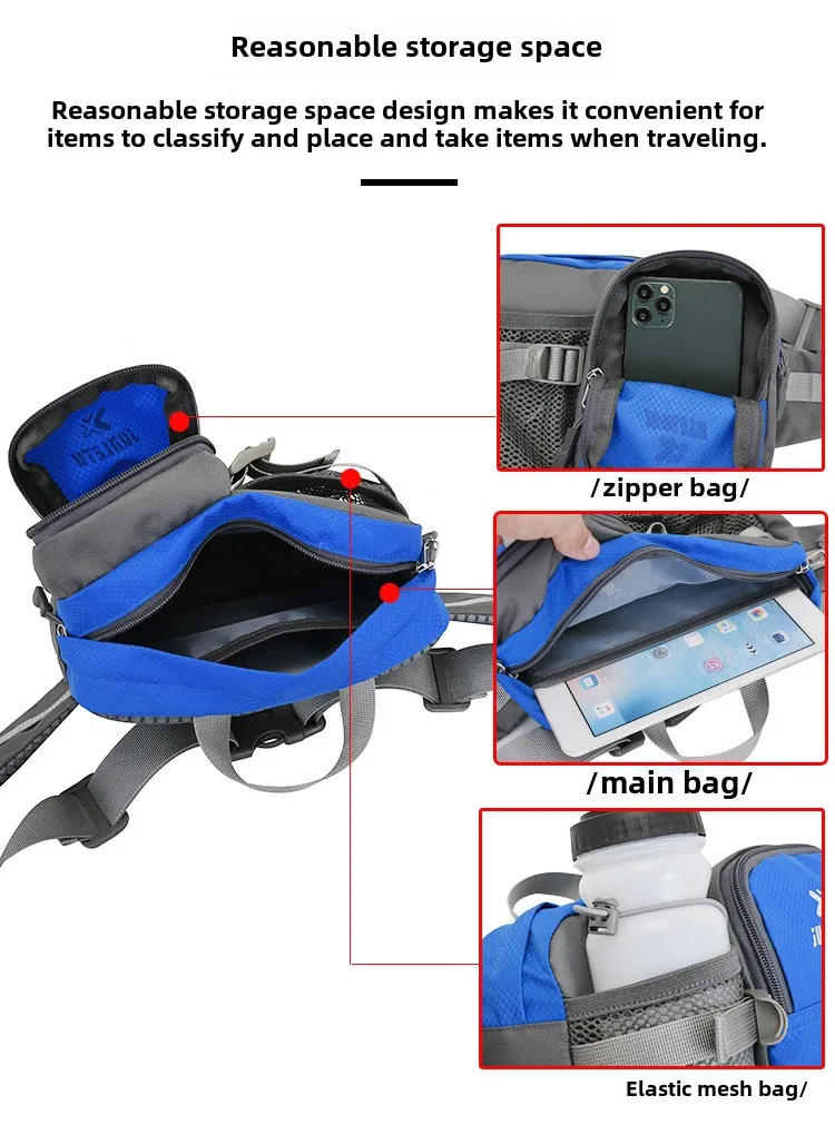 Sac banane pour homme et femme, sac banane de sport imperméable, sac ceinture pour voyage, randonnée, course à pied_voghion.com