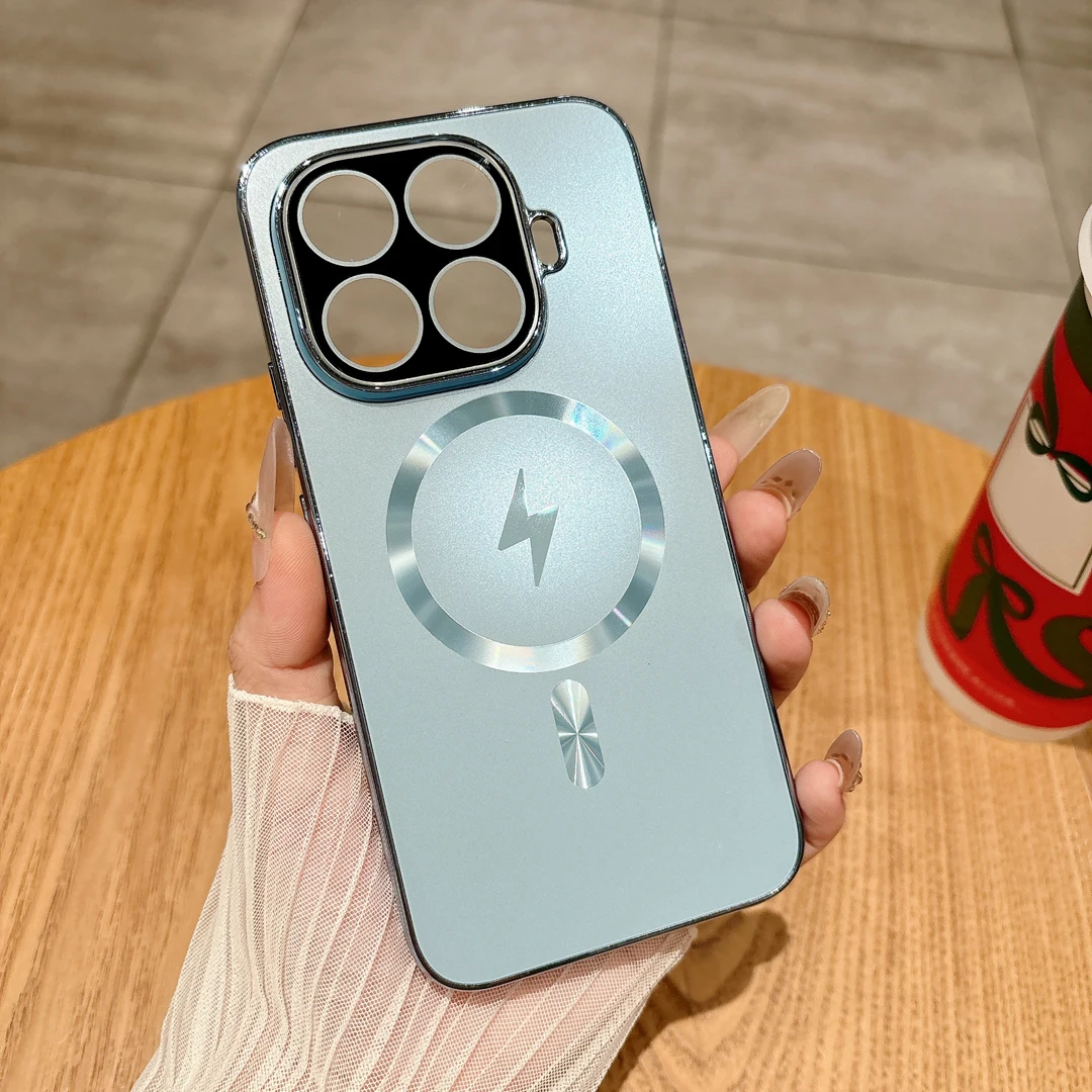 Enhanced Anti-Slip Magnetic Wireless Charging Full Lens Coverage Case