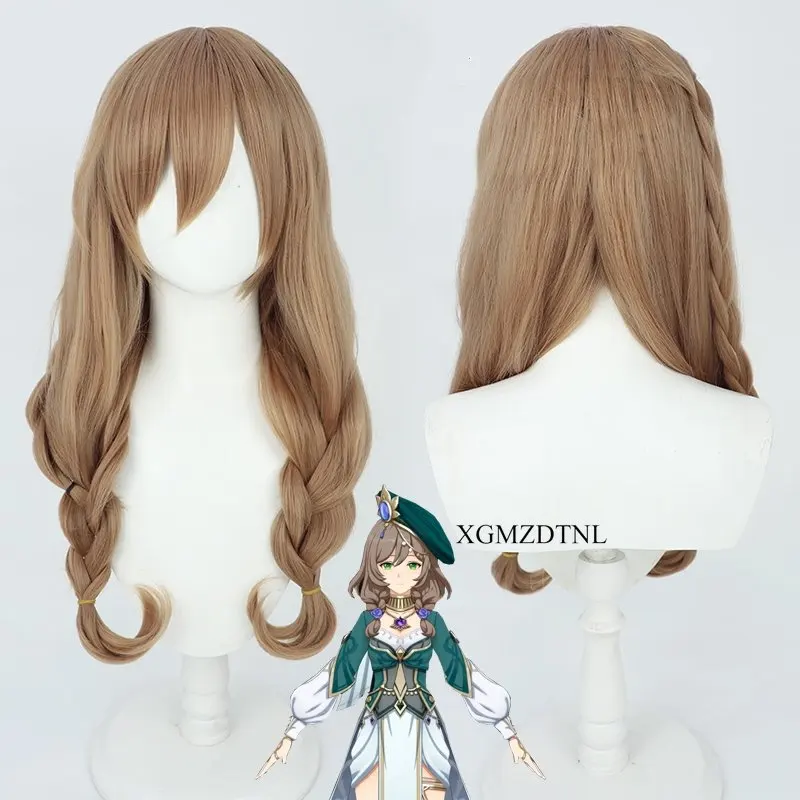 

Genshin Impact Lisa Cosplay Wig New Skin Brown Braided Wig Cosplay Anime Cosplay Wigs Heat Resistant Synthetic Wigs Halloween