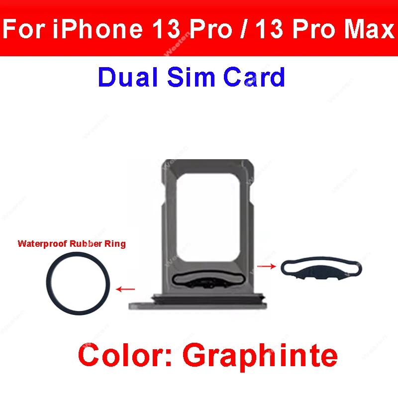 Dual Single SIM For iPhone 13 Pro 13Pro Max SIM Card Tray Holder